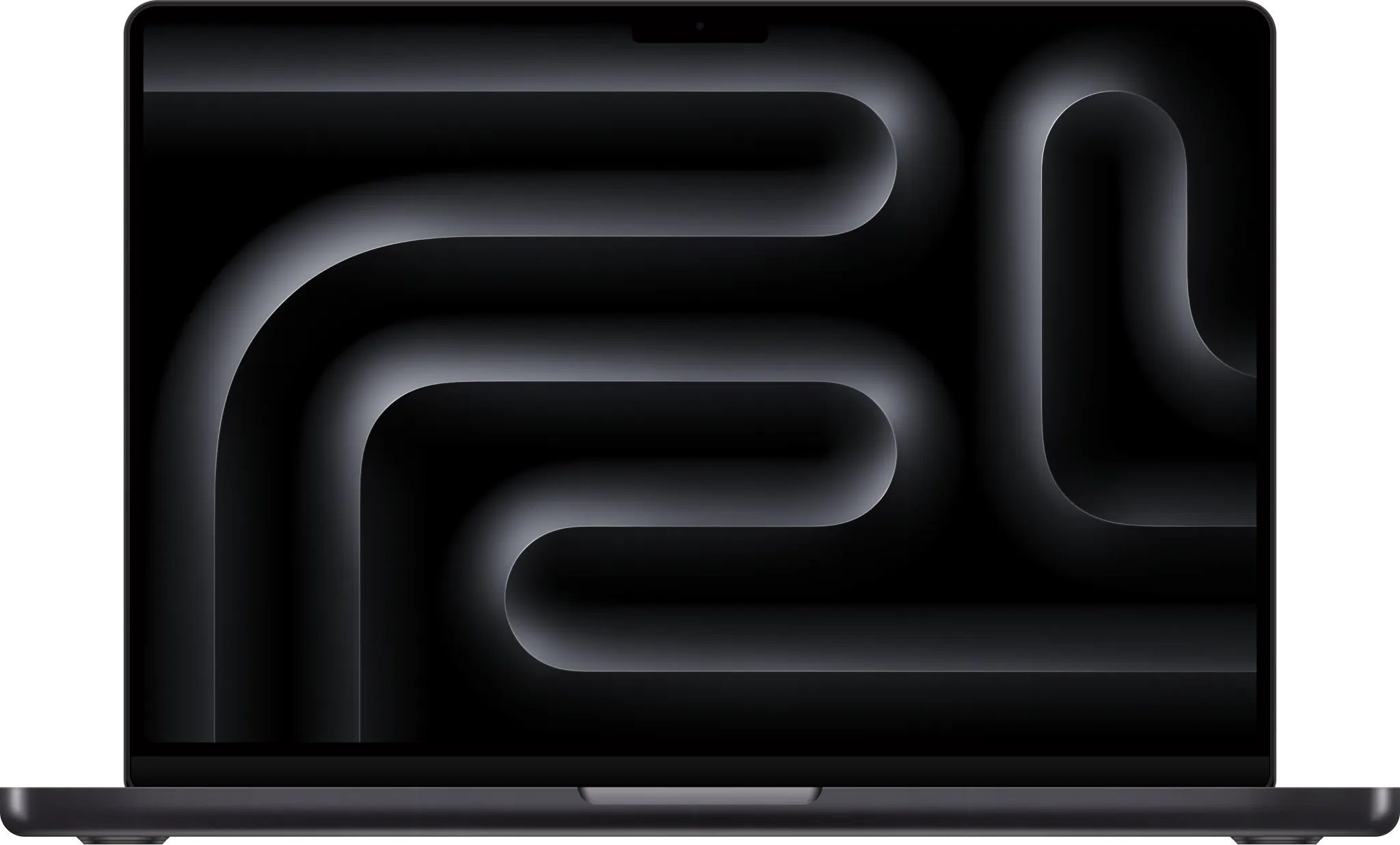 Mockup di un MacBook Pro nero con il calendario Trace sullo schermo